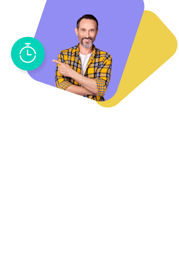 Vyras su geltonais marškiniais ir laikrodžiu