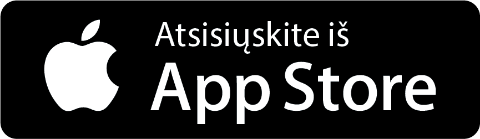 App Store parduotuvės mygtukas