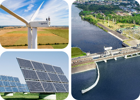 Žalios energijos elektrinės (saulė, vėjas, hidro)
