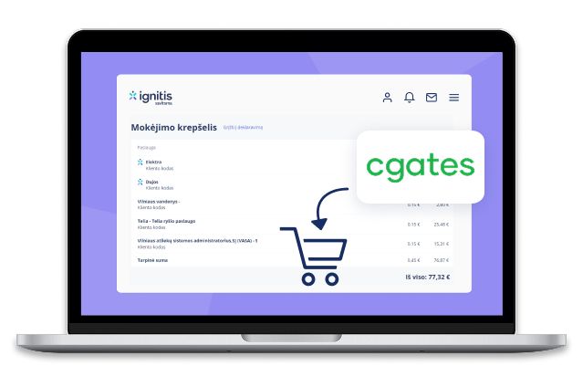 Cgates sąskaita