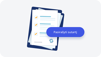 Sutarties sudarymo iliustracija