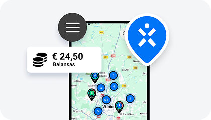 Žemėlapis Ignitis ON programėlėje