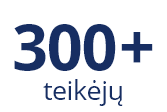 300+ teikėjų logotipas