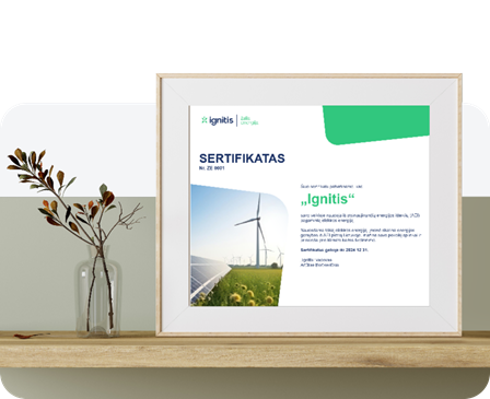 Ignitis žalios energijos sertifikatas