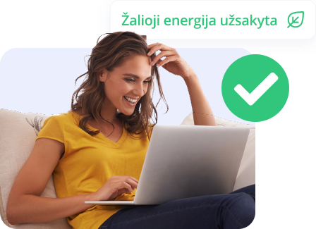 Moteris užsisako žaliąją energiją