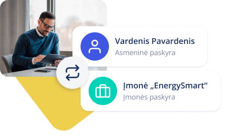 Vyras naudojasi savitarna