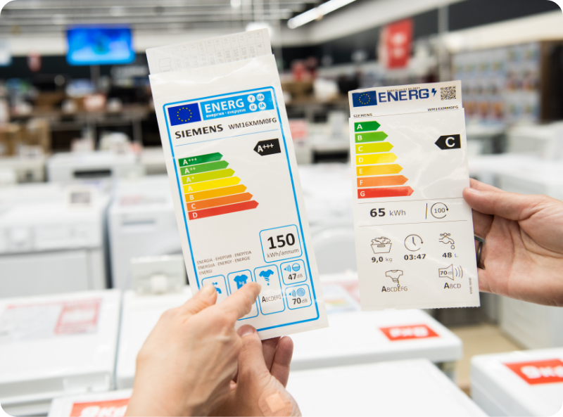 Energetinių klasių palyginimas