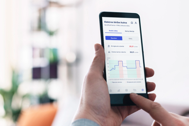 EnergySmart programėlė telefone