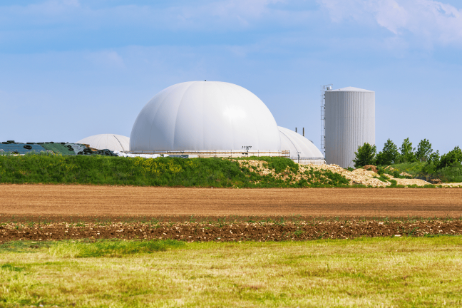 Biometano saugykla.