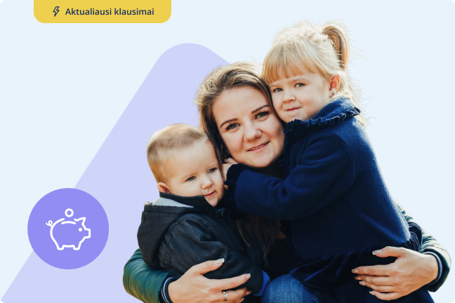 Vieniša mama su dviem mažais vaikais
